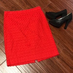 J. Crew red skirt